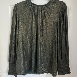 NWT Lane Bryant black and gold shimmer top
